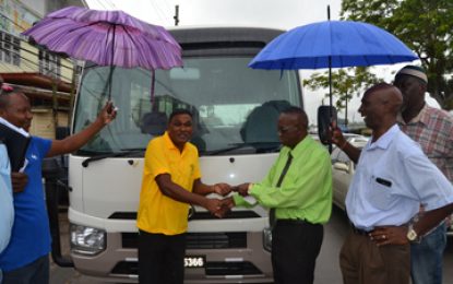 $14M bus finally handed over to Region 10 to transport Coomacka students to school