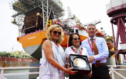 Commissioned ‘Liza Destiny’ to set sail for Guyana next month