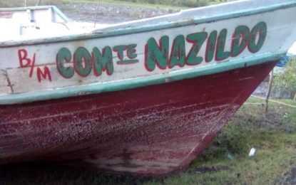 Mystery vessel shows up at E’bo seawall.