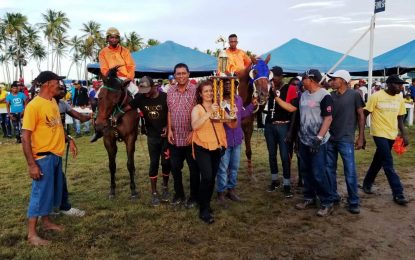 Nand Persaud Karibee Racing Stable Golden Blue Echo runs away with feature event Touch Down wins two events