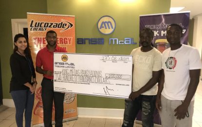 ANSA McAL Trading Limited supports Andy King Medas with donation for event