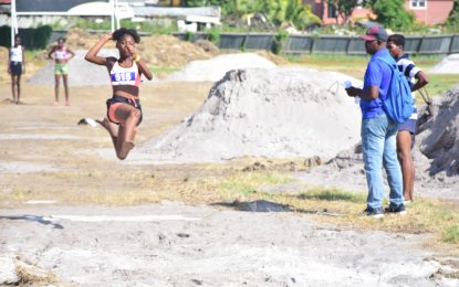 KMPA Junior Olympic Games Scores of student-athletes contest field events on first day