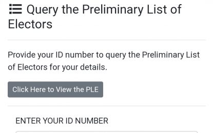Voters’ info from preliminary list can be viewed online