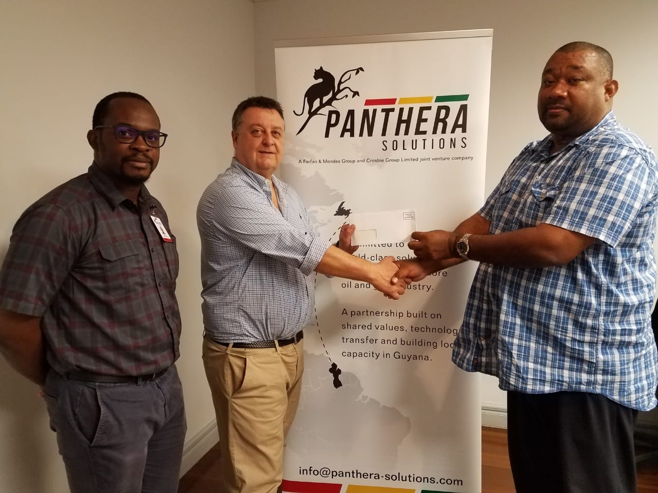 Panthera Solutions donate $300,000 to RHTY&SC Charity Programme - Kaieteur  News