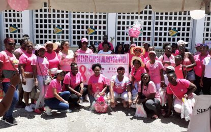 Overseas-based Guyanese takes cancer awareness to Berbice