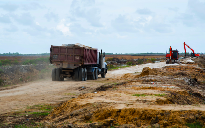 ‘Around the clock’ work being carried out on Mahaicony foreshore