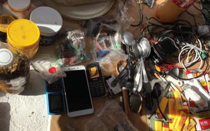 Improvised weapons, marijuana seized in NA prison search