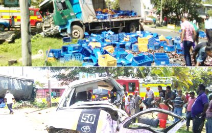 BREAKING NEWS!!! Pregnant woman among 5 dead in Mahaicony smash-up