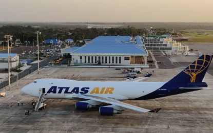 Wide body plane lands at CJIA