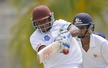 Hodge fifty props up Volcanoes but Bishoo strikes late