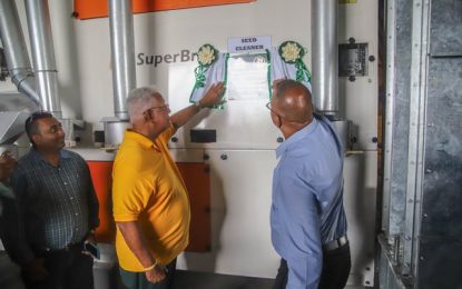 Guyana Rice Development Board commissions $109.7M seed cleaning facility