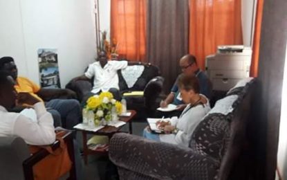 Members of the Carter Center observers Mission meet Mayor and councillors of New Amsterdam