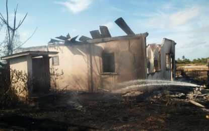 Unoccupied building in NDIA Berbice compound gutted by fire