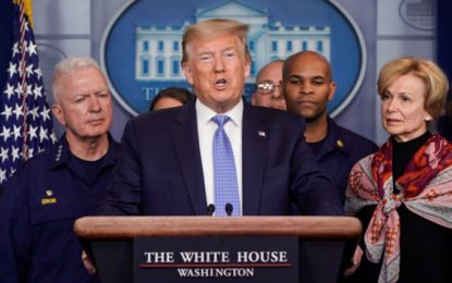 Trump tries to ease concerns of a nation increasingly rattled over coronavirus