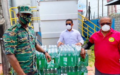 CDC receives donation of locally produced sanitizer