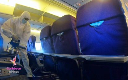 Caribbean Airlines planes sanitized above int’l standards – to continue social distancing after commercial flights resume