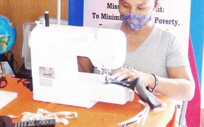 Woman on manslaughter charge uses time out of jail to make and distribute masks