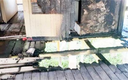 BREAKING NEWS – Fire set at abandoned army base at Maria’s Lodge Essequibo