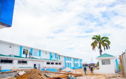 Accident at COVID-19 hospital leaves two injured