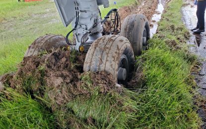 Eastern Airline aircraft slides off CJIA runway