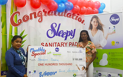 Sleepy Sanitary Pads Congratulates its Third $100,000 Winner!