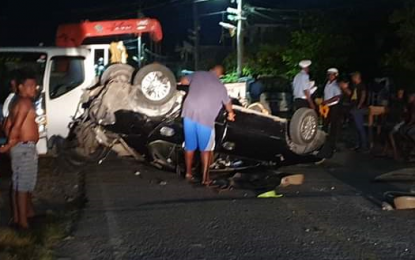 Bartica cop under close arrest following a car crash