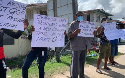 Crabwood Creek residents burn tyres, demand removal of NDC chairman, overseer
