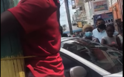 Chain snatcher captured, tied like iguana to utility pole