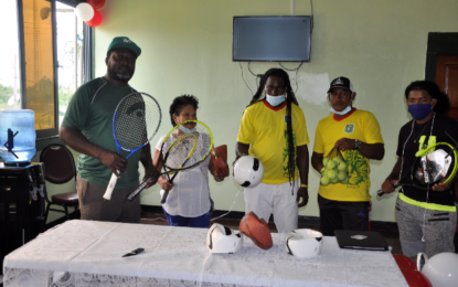 USA based Kwakwani resident Wendell James continues support with equipment donation