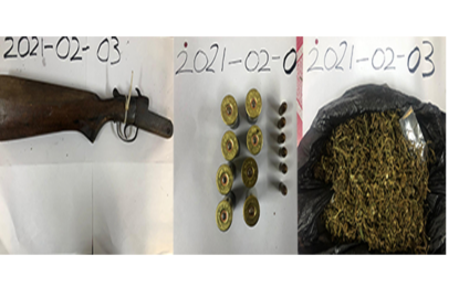 Firearm, ammunitions, ganja found in Berbice house