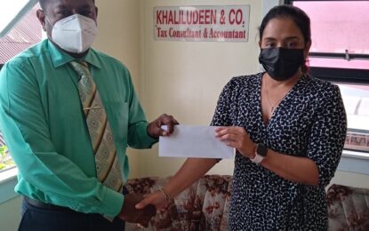 Khaliludeen and Company supports Mahaica Softball Cricket Cup