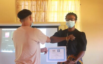 Juveniles awarded certificates in academic and skills training prog.