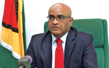 VP Jagdeo promises to look at insurance for oil spill