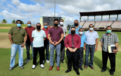 Sports Minister Hon. Charles Ramson Jnr/GCB visits National Stadium