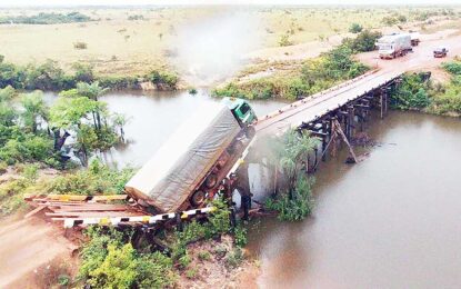 Main access bridge to Lethem collapses under weight of truck