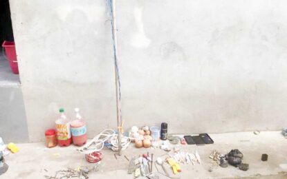 Contraband unearthed during routine search at Mazaruni Prison