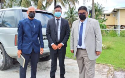 Marcus Bisram appears at New Amsterdam Magistrate voluntarily