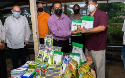 Agri. Ministry receives seeds, planting materials from IICA as part of flood-relief assistance