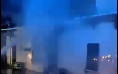 Workshop goes up in flames