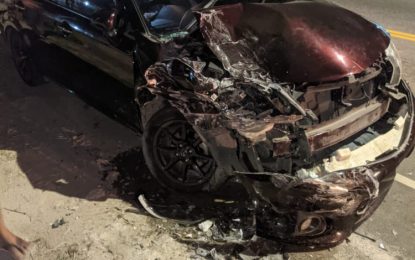 Drunk cop crashes vehicle into parked truck