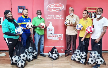 DeSinco Ltd. donate footballs to EBFA Clubs and St. Cuthbert’s Mission