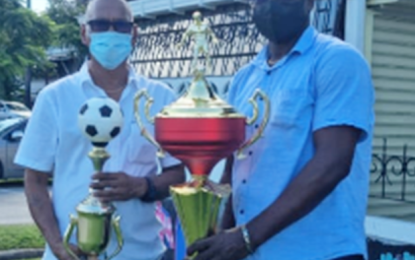 Trophy Stall on board GFF-K&S Super 16 Cup and Futsal tourneys