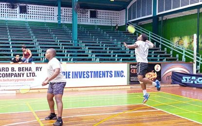 Trophy Stall Doubles Badminton Christmas Tournament gets underway