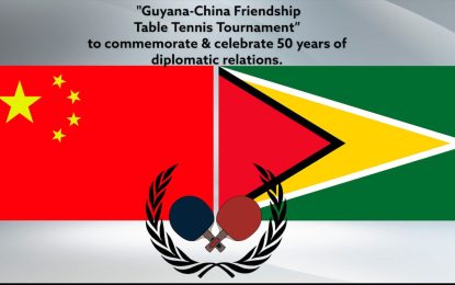 Guyana-China 50-year bilateral Friendship TT Tourney set for June