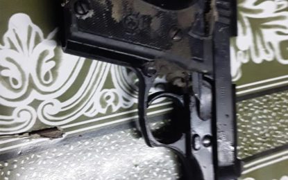 Suspected stolen gun found in police station compound