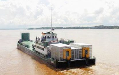 Guyana/Suriname ferry docked for repairs