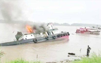 Tugboat fire leaves two severely burnt