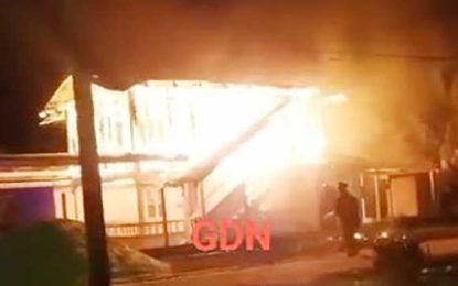 Three displaced after Mahaica fire