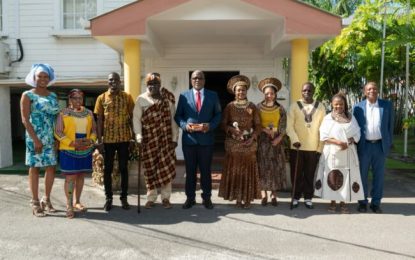 PM meets Reparation’s Committee Chairman, African Royal Delegation ahead of Emancipation Day celebrations