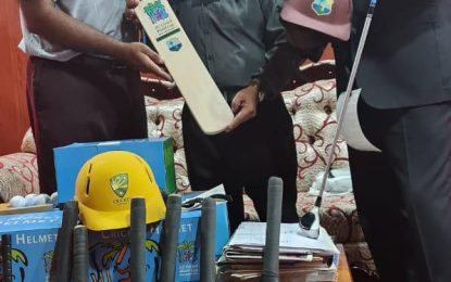 Region Three RDC Chairman receives Golf and Cricket equipment